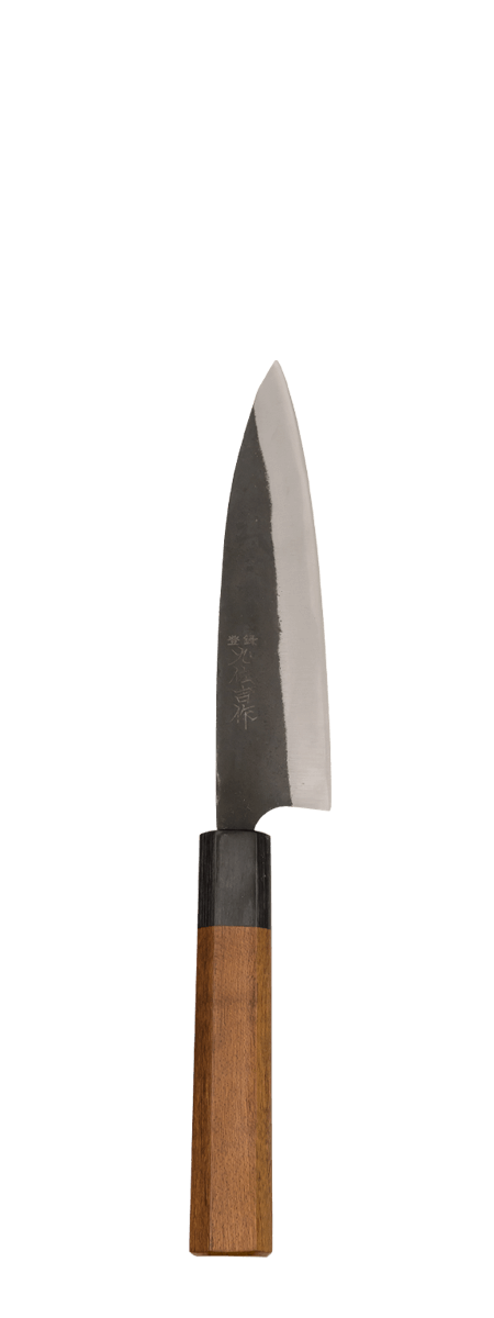 KYUSAKICHI AOGAMI Black-Base Petit Knife 150mm Kebonized Maple Octagon Handle